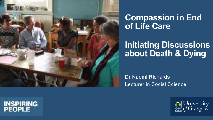 compassion in end of life care initiating discussions