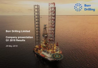 Borr Drilling Limited  Company presentation  Q1 2019 Results  29 May 2019  |  Important information