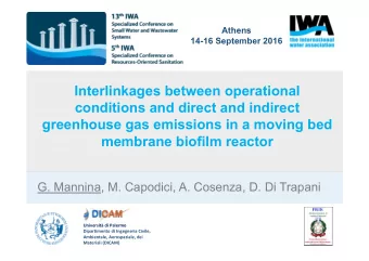 Interlinkages between operational  conditions and direct and indirect  greenhouse gas emissions in