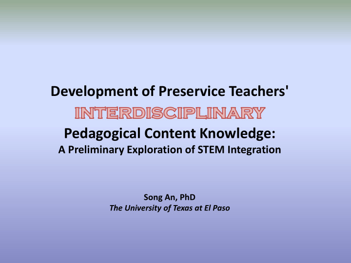pedagogical content knowledge a preliminary exploration