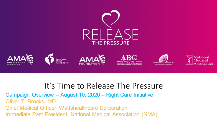 it s time to release the pressure