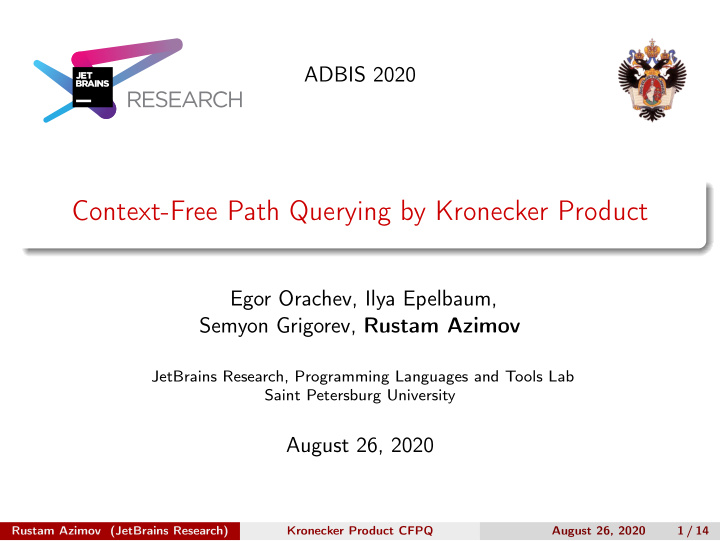 context free path querying by kronecker product