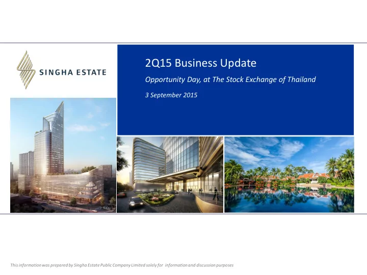 2q15 business update