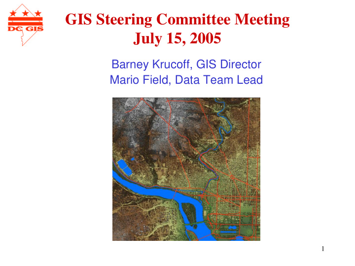 gis steering committee meeting july 15 2005