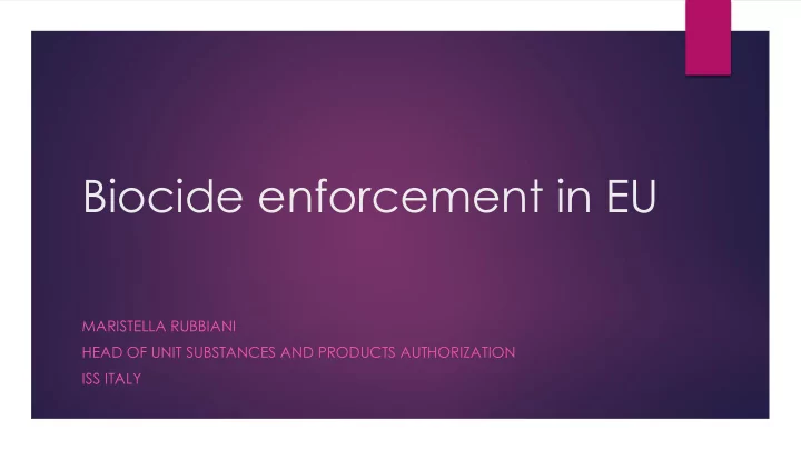 biocide enforcement in eu