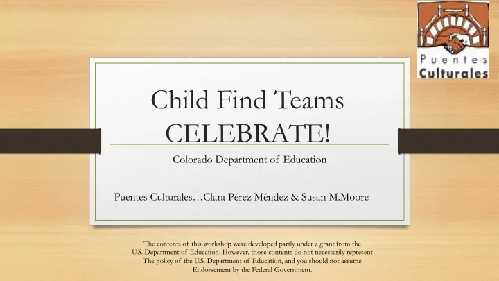 child find teams celebrate