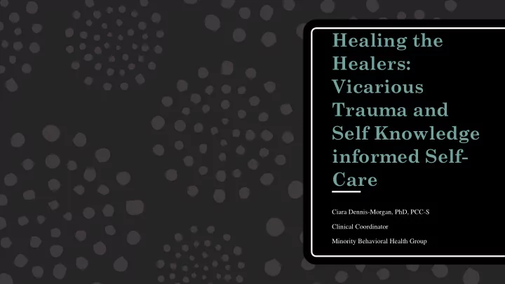 healing the