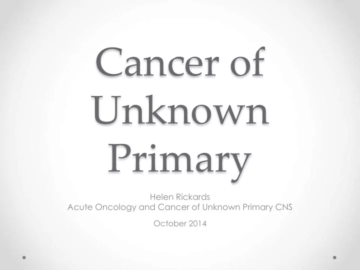 cancer of