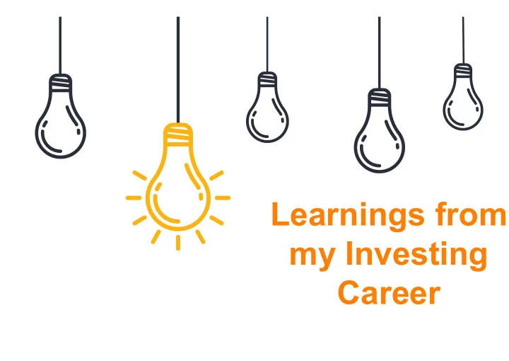 learnings from my investing career what is investing