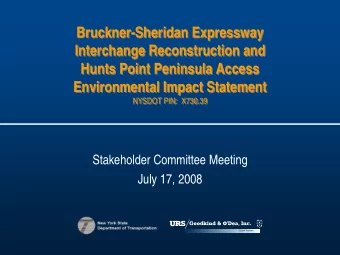 Bruckner-Sheridan Expressway  Bruckner-Sheridan Expressway  Interchange Reconstruction and