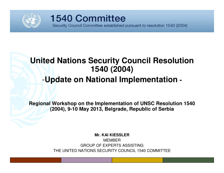 united nations security council resolution 1540 2004