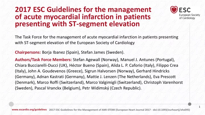 presenting with st segment elevation