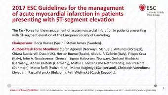 presenting with ST-segment elevation  The Task Force for the management of acute myocardial