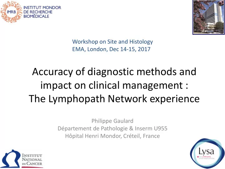 accuracy of diagnostic methods and impact on clinical
