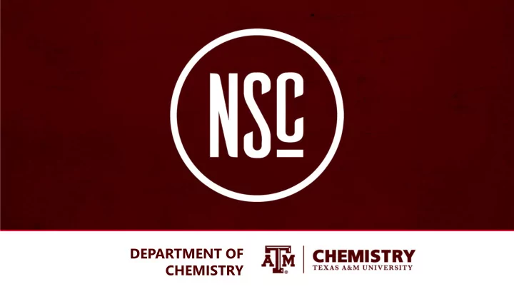 department of chemistry chemistry undergraduate advising