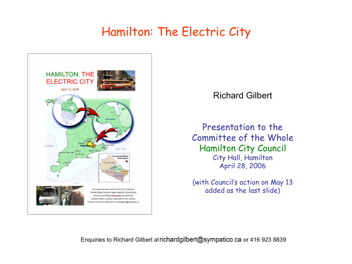 hamilton the electric city