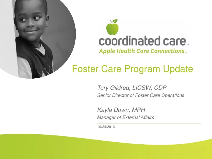 foster care program update