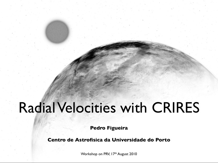 radial velocities with crires