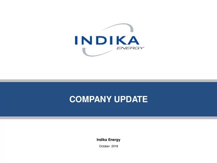 company update
