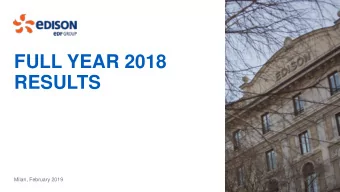FULL YEAR 2018  RESULTS  Milan, February 2019  Full Year 2016 results |  Feb.17  |  1  BUSINESS
