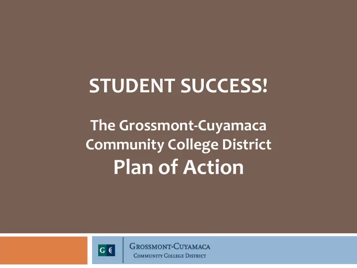 plan of action presentation purpose