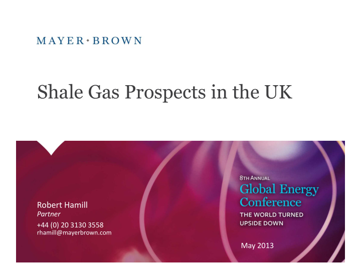 shale gas prospects in the uk
