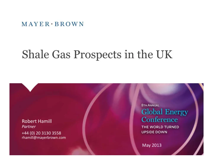 shale gas prospects in the uk
