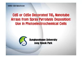 CdS or CdSe Decorated TiO CdS or CdSe Decorated TiO 2 Nanotube  CdS or CdSe Decorated TiO CdS or