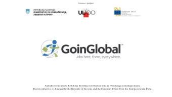 Nalobo sofinancirata Republika Slovenija in Evropska unija iz Evropskega socialnega sklada.  The