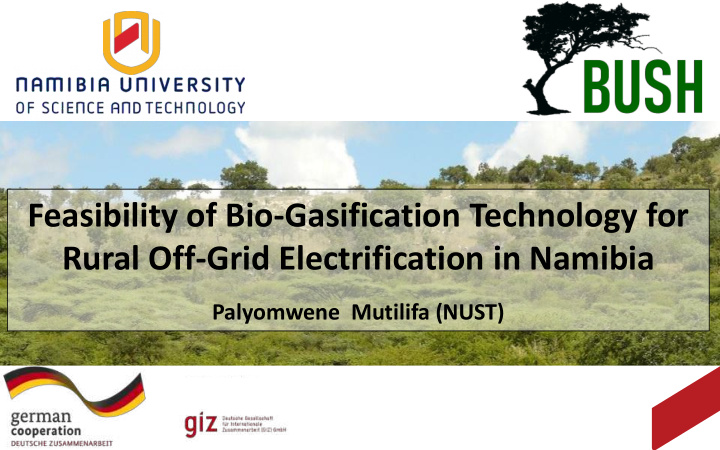feasibility of bio gasification technology for rural off