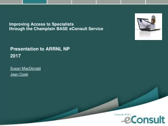 Presentation to ARRNL NP  2017  Susan MacDonald  Jean Cook  Disclosure of Commercial Support  This