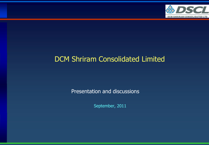 dcm shriram consolidated limited