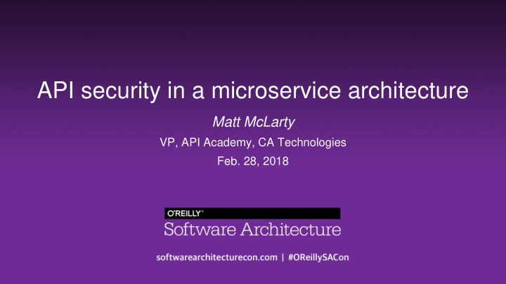 api security in a microservice architecture