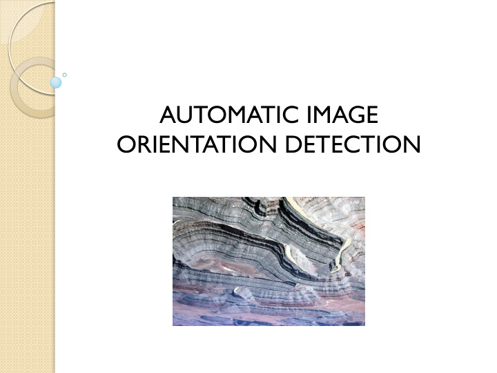 orientation detection