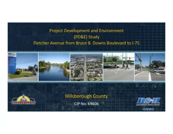Hillsborough County CIP No. 69606  11/9/2011  ETDM  Efficient T  ransportation Decision Making
