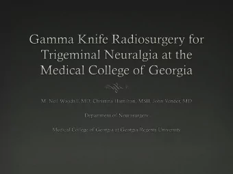 Historical Background  John Fothergill  1773  Charles Bell  1829  Walter Dandy