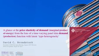 A glance at the price elasticity of demand (marginal product of energy) from the lens of a