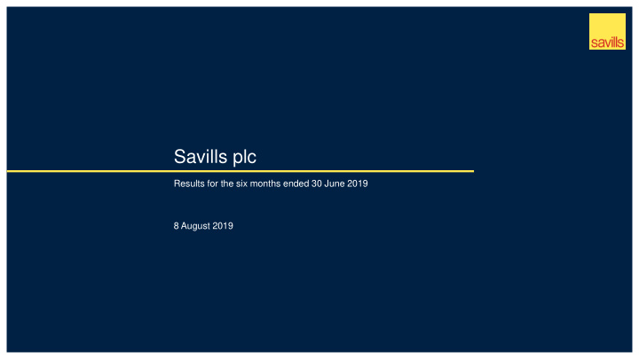 savills plc