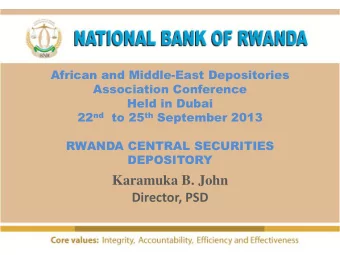 Karamuka B. John  Director, PSD OUTLINE  Introduction  Ownership and governance  Legal