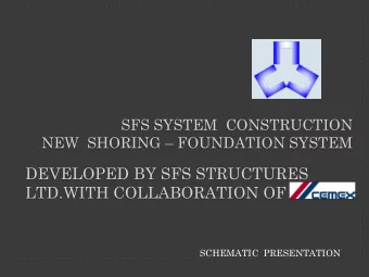 DEVELOPED BY SFS STRUCTURES  LTD.WITH COLLABORATION OF  SCHEMATIC  PRESENTATION  SFS SYSTEM  THE