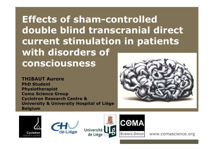 effects of sham controlled double blind transcranial