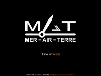 Time for action  Photo : Eric Micheletti MATWATCHES - 18, rue Vignon  75009 PARIS  e: