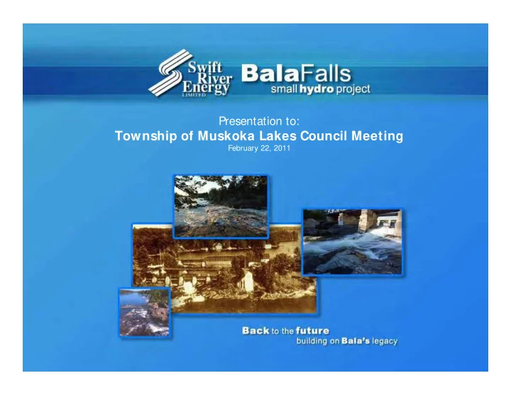township of muskoka lakes council meeting