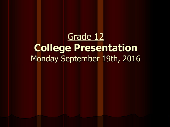 college presentation