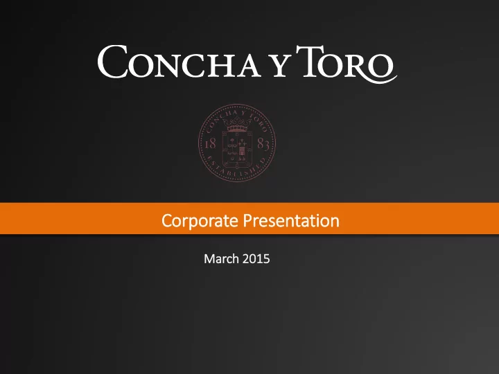 co corp rporate prese sentatio ion