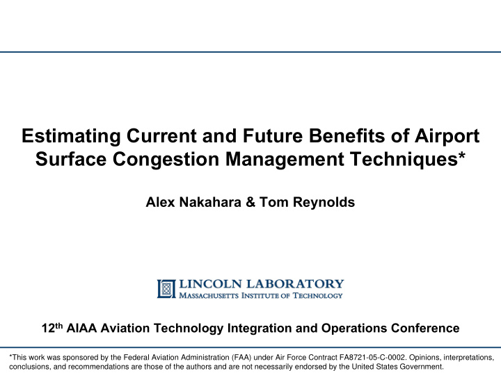 estimating current and future benefits of airport surface