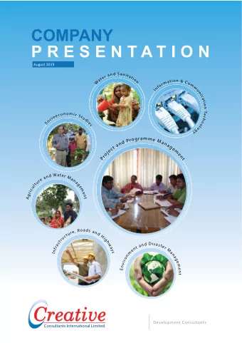 COMPANY  P R E S E N T A T I O N  August 2019  d  S  a  n  n  a  i  t  r  a  e  t  t  i  o  a  o  n