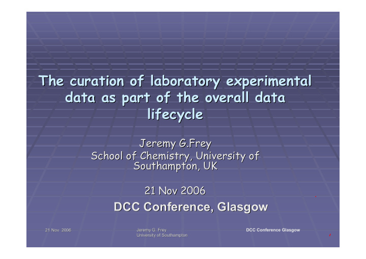 the curation curation of laboratory experimental of
