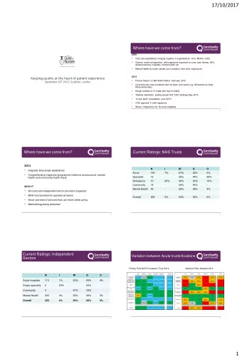 1  17/10/2017  Variation between Mental Health Trusts  Wexham Park Hospital  East London NHS Trust