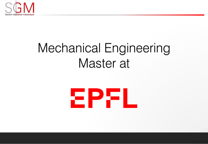 mechanical engineering master at